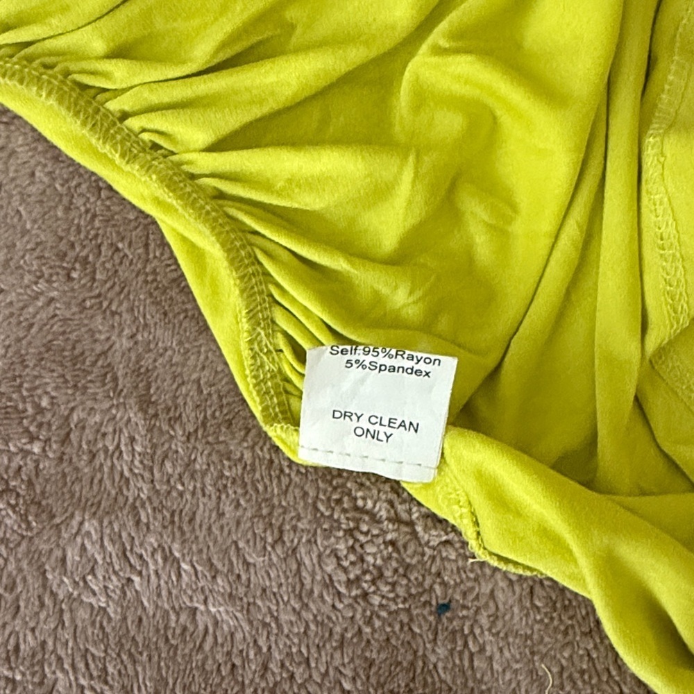 Bailey 44 Neon Yellow Ruched Blouse - Picture 11 of 11